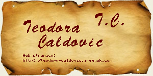 Teodora Ćaldović vizit kartica